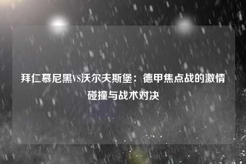 拜仁慕尼黑VS沃尔夫斯堡：德甲焦点战的激情碰撞与战术对决
