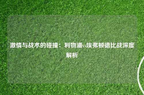 激情与战术的碰撞：利物浦vs埃弗顿德比战深度解析